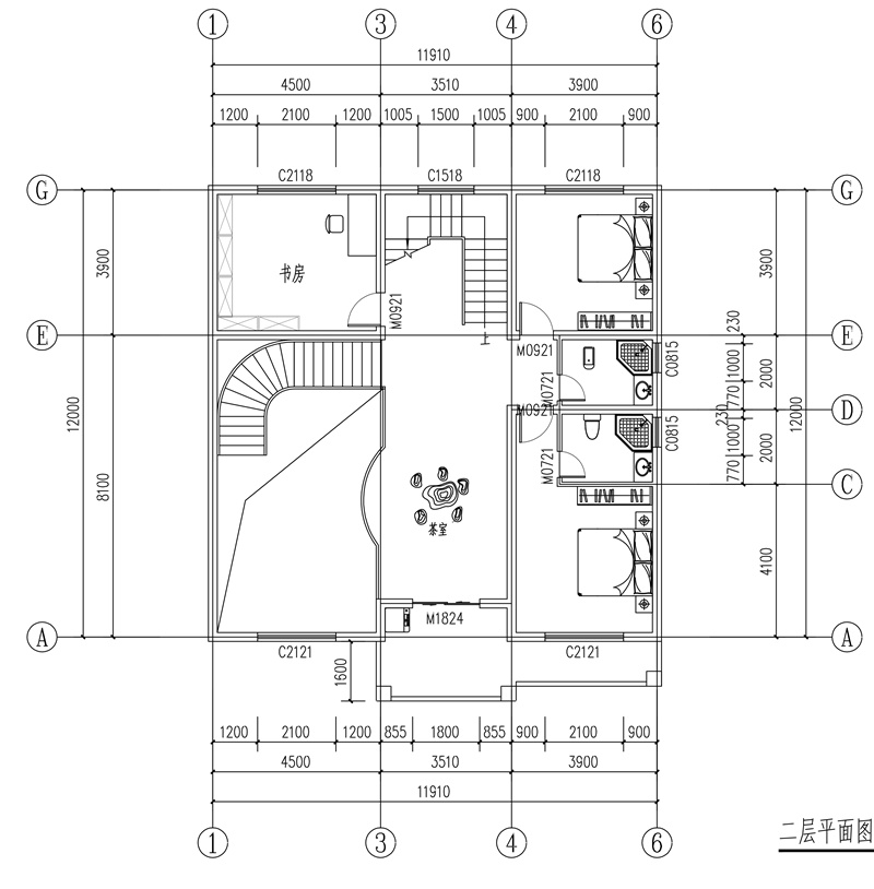 农村140平方三层自建楼房设计平面图