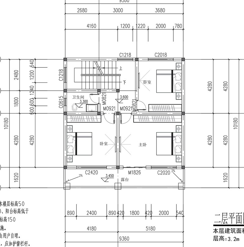 农村90平方三层自建房设计平面图