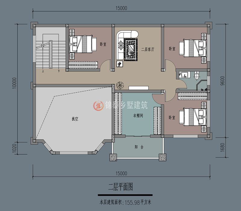 150平农村两层别墅设计平面图