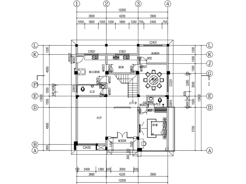 农村带电梯自建房设计平面图