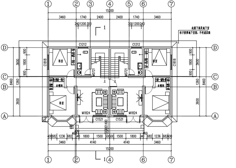 二层双拼自建房设计平面图