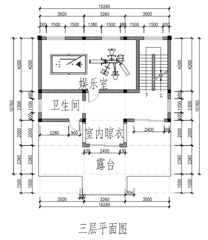 三层新中式别墅设计平面图